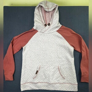 Maurices all over print Hoodie Womens M cute front pocket warm Fall chic 0436